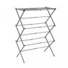Portable Folding Clothes Drying Rack Balcony Indoor Use Adjustable Width 3-Tier X-Shape Iron Stand