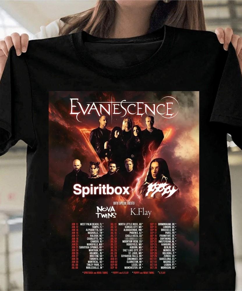 Evanescence 2026 World Tour Band Gift For Fan Full Size Tshirt Unisex T-Shirt XXXL