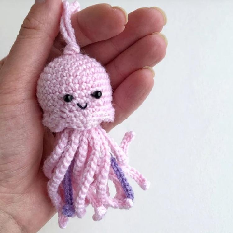 Car Interior Decoration Rearview Mirror Hanging Decor Handmade Octopus Ornament
