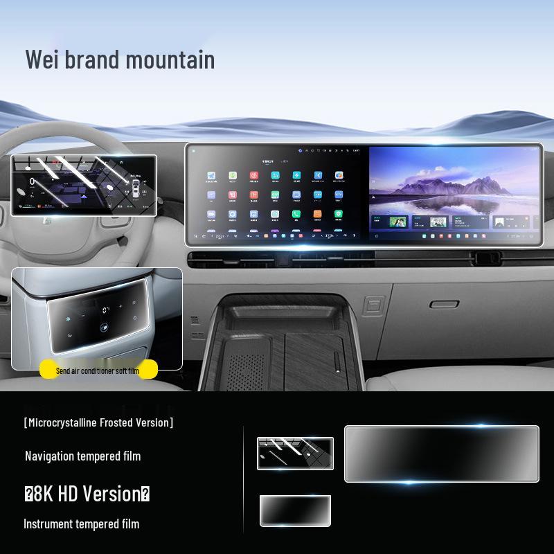 Tempered Glass Screen Protector for Weipai Gaoshan 8, 9 Car Navigation - Fits 25 Models.