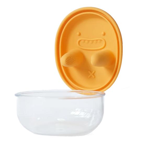 No-Mess Snack Box Transparent Sealed Box with Silicone Lid Reusable Cookies Storage Container Prevent Fingers from Getting Dirty for Picnic Camping