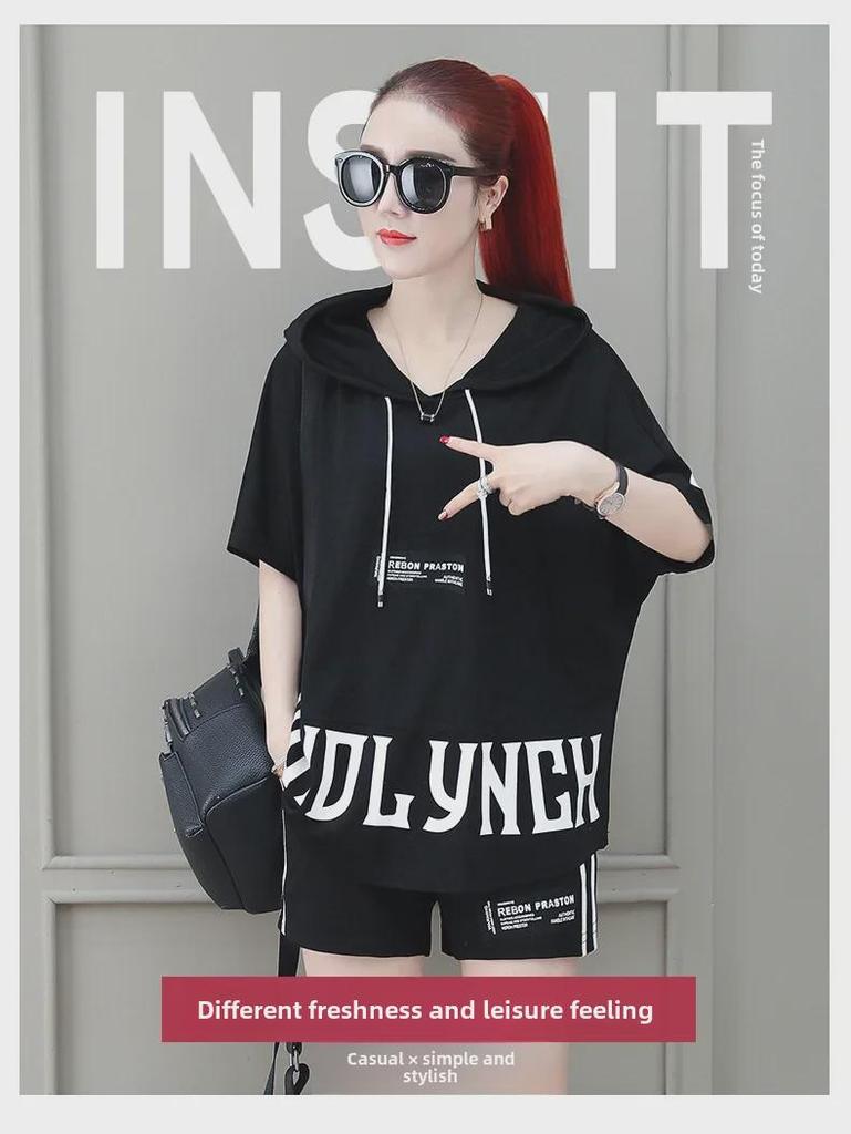 Women's Summer Sportswear Set: Trendy Sweatshirt and Shorts Two-Piece Suit (2021)