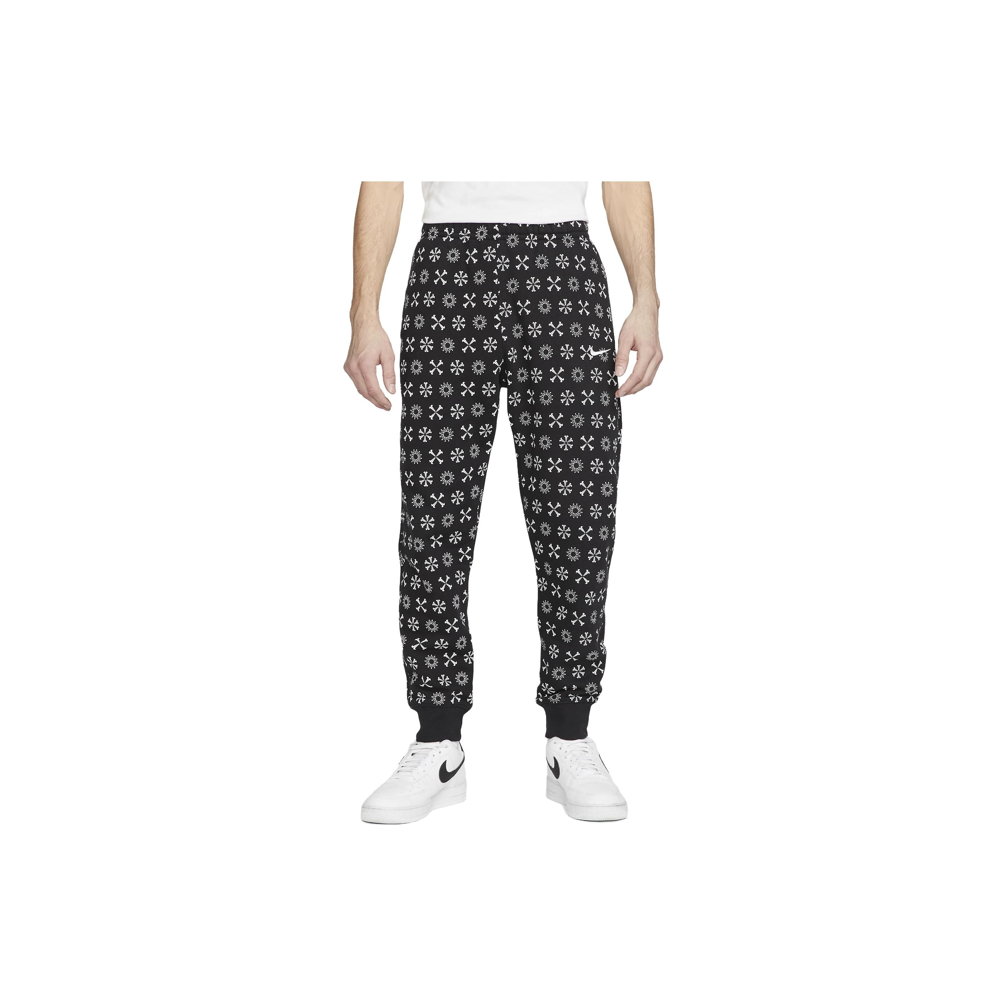 Nike Sportswear Club Fleece Monogram Jogger Pants Black Men s FJ1637-011 XXL