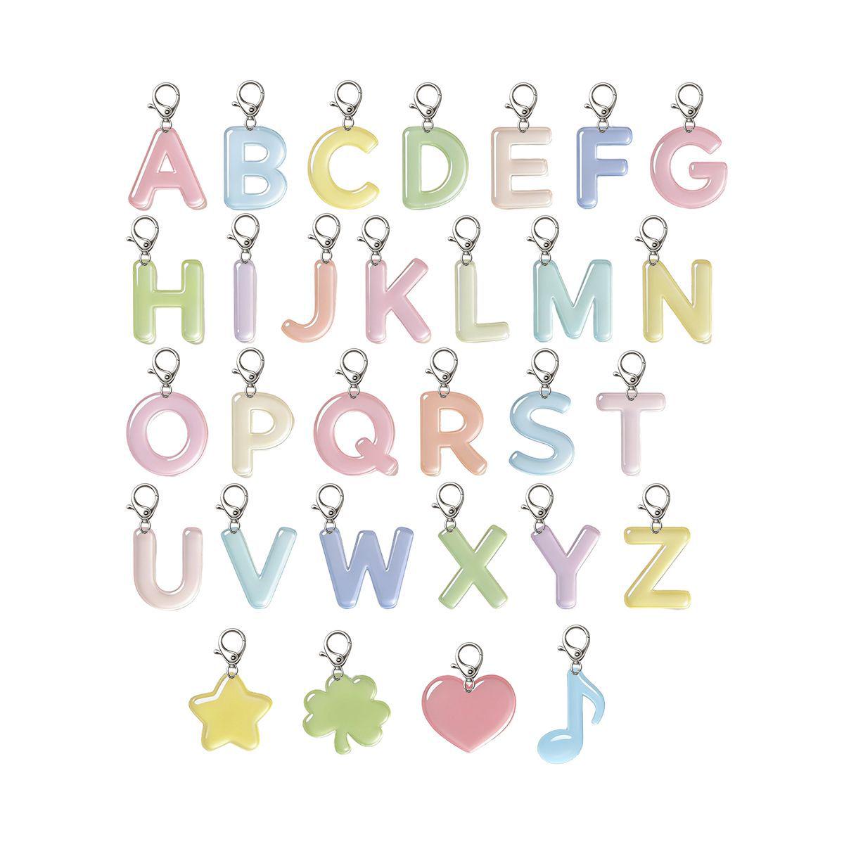 

Acrylic Letter Pendant Stickers: DIY Journal & Key Decoration Accessory [Star]