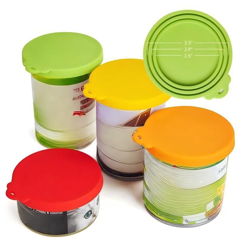 Silicone Canned Sealed Lid Pet Food Can Lid For Puppy Dog Cat Storage Top Cap Reusable Cover Lid Health Pet Daily Supplies