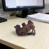 Simulation Camel Model Standing Kneeling Single Two Humped Camel Figurine Miniature Desert Animal Educational Toy Collectible Decoration