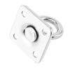 A84X-4Pcs Square Swivel Pad Eye Rotatable Ceiling Hook Wall Mounted Hook Stainless Steel Eye Pad Plate For Yoga (With Screws)