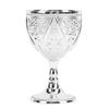 30ml Metal Wine Glass Carved Rose Embossed Goblet Ornament for Home Bar Travel Wedding Party