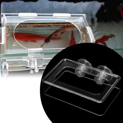 Acrylic Fish Food Feeder Simple Installation Transparent Aquarium Feeder Suction Cup Floating Feeder Feeding Ring Fish Tank