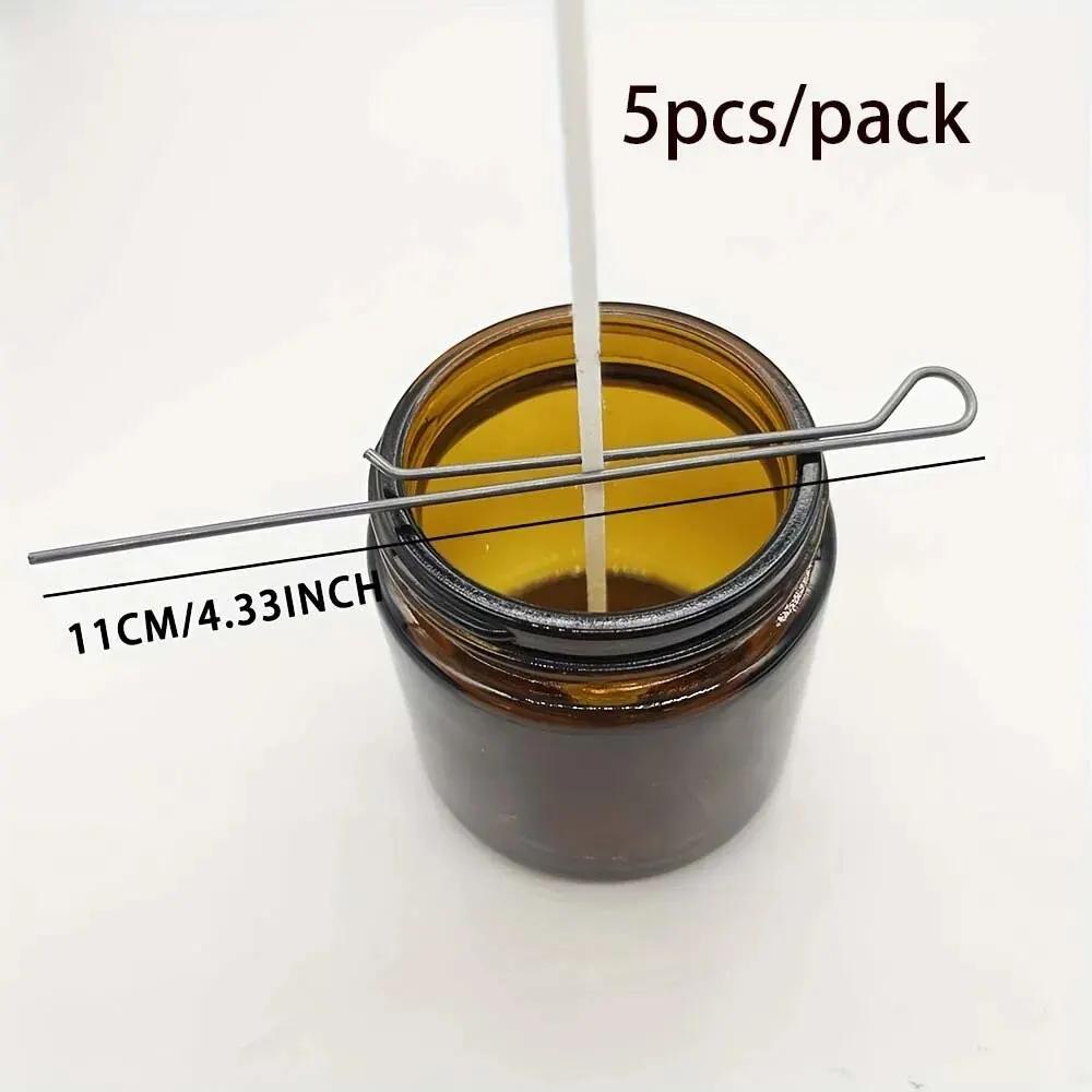

5pcs Stainless Steel Candle Holder Wick Clamp Holder Candle Wick Wax Core Fixing and Positioning Tool