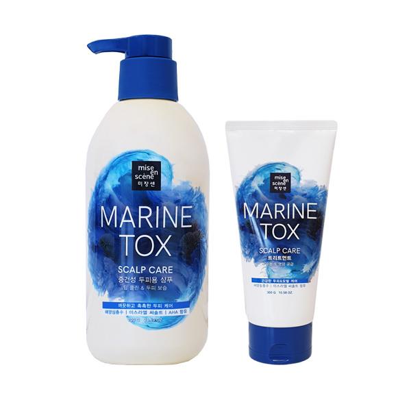 mise en scène Marine Tox Shampoo for Normal to Dry Scalp 700g + Treatment 300g