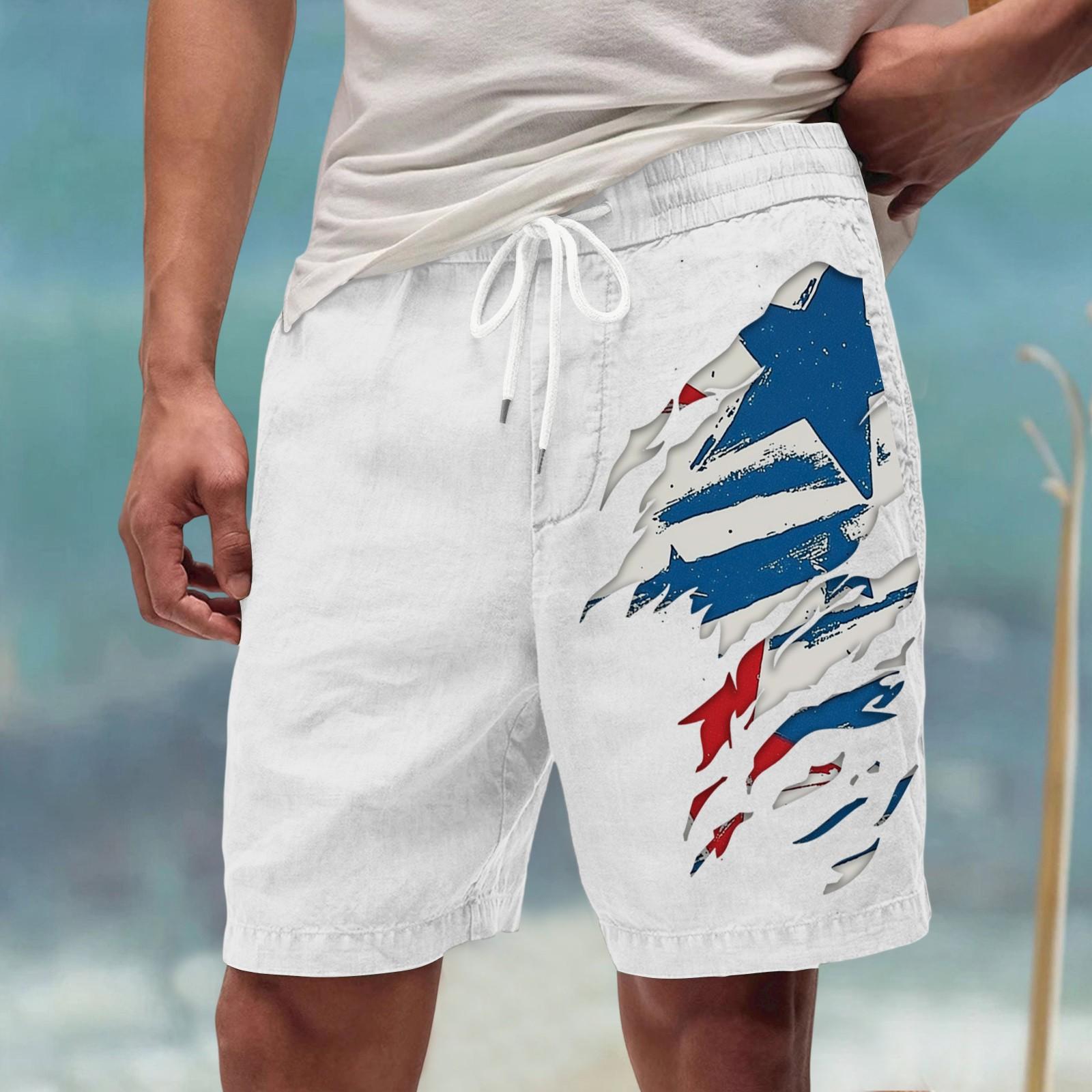 

Чоловічі літні великі повсякденні спортивні штани пляжні шорти XL білий