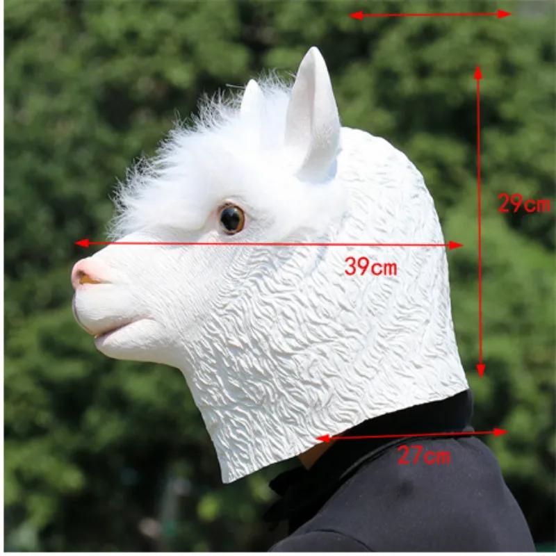 Halloween Mask Hooded Alpaca Mask Funny Animal Props