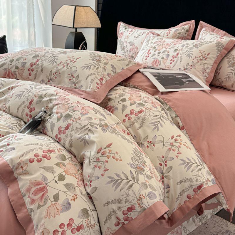 G5Z200 Pure Cotton Long-Staple 4-Piece Bedding Set - Digital Print Duvet Cover & Sheet 1.8 Bed Four-piece Duvet Cover 200x230