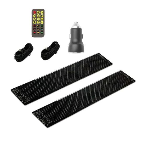 

Автомобильный лобовой стекло знак гибкий светодиодный автомобильный дисплей ультратонкий экран с питанием от USB с 1500 светодиодами смарт-приложение управление глаза комплект фар E