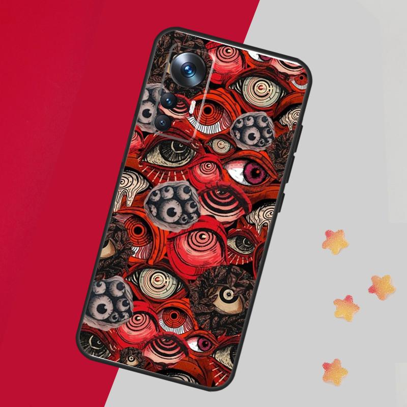 Scary Face Eyes Case For Xiaomi 15 Ultra 13 14 11T 12T 13T 14T Pro Cover For POCO F7 F6 F5 X3 X5 X6 X7 Pro