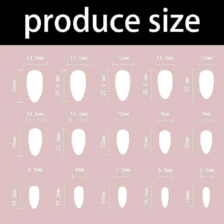 Almond Nail Tips Fake Nail Glues On Nail Stick On Nail Press On Nail Artificial False Nail for Womens and Girls Gifts