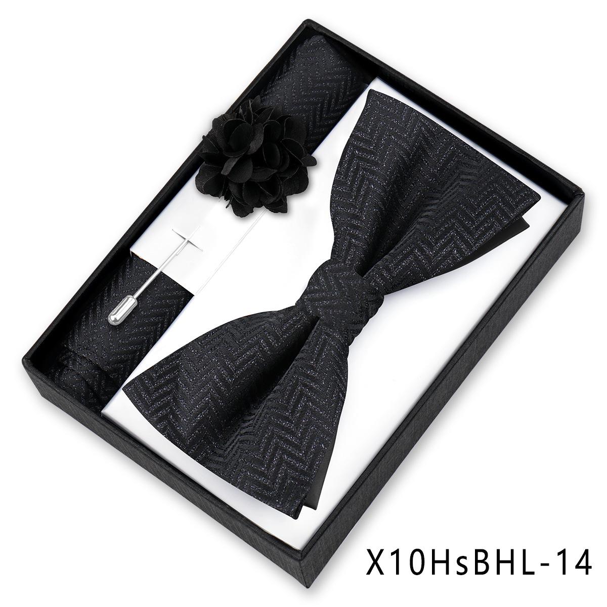 Men s Bow Tie, Pocket Square & Brooch Set - Wedding Best Man Suit Accessory Gift Box