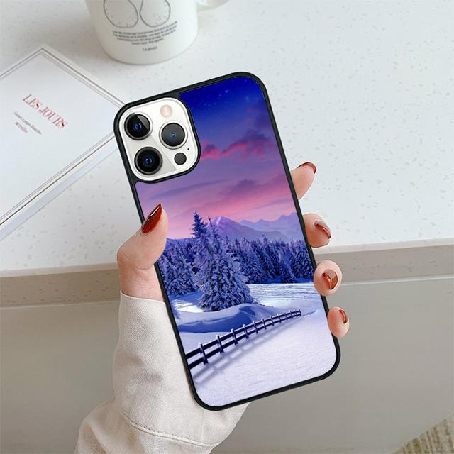 Winter Landscape Phone Case For iPhone 17 Air 13 12 14 15 16  Cover For Apple 14 15 16 Pro Max 6S Plus Coque