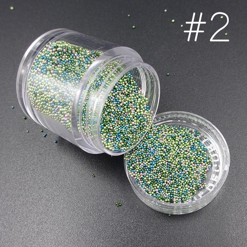 Nagelglaskralen drie kleuren gemengde kaviaar microkraal kaviaar nagellak