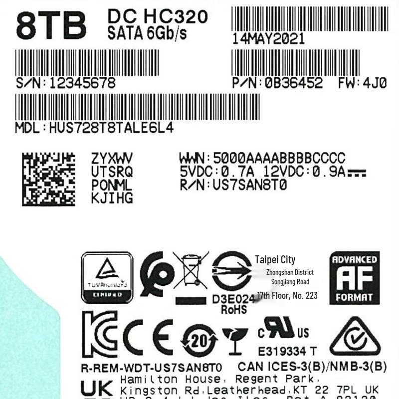 

Hikvision Western Digital 8TB Enterprise HDD