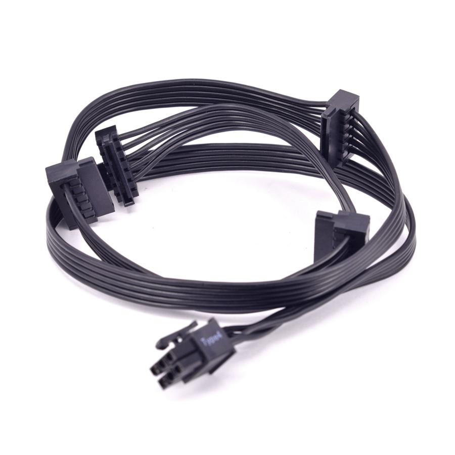 PCI-e PCIE 6Pin Male 1 To 4 SATA 15Pin Power Supply Cable For CORSAIR RMx Series