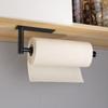 Stainless Steel Paper Roll Holder Adhesive Mount No-Drill Paper Towel Holder Wall Mounted Punch-free Kitchen Organizer