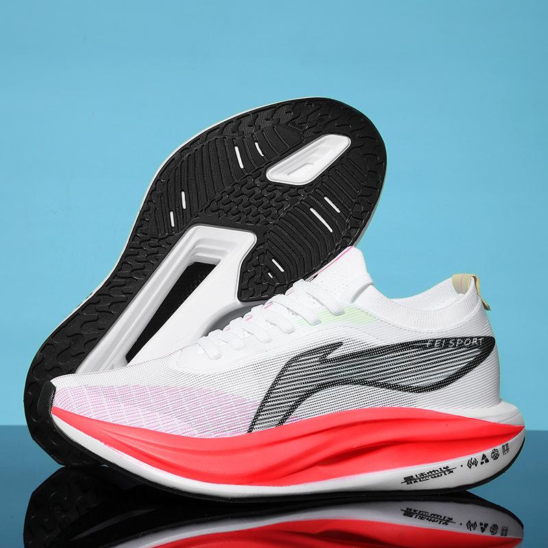 

Весна и осень 2025 Feidian 5E кроссовки для бега с карбоновой пластиной и отскоком, новая студенческая амортизирующая мужская и женская профессиональная гоночная обувь 44