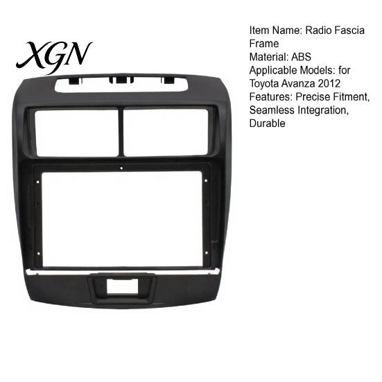 Car Radio Mounting Bracket 9-Inch Fascia Frame for Toyota Avanza, 2012 Dashboard Console Panel Bezel Center Navigation Dash Bracket, Replacement Heat