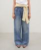 Millieonkoleu Week Medium Blue Wide Denim Pants