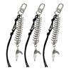 1/2/3Pcs Alloy Fishbone Keychain Pendant Black Rope Design Lightweight Key Chain Backpacks Cars Key Organizer Accessories