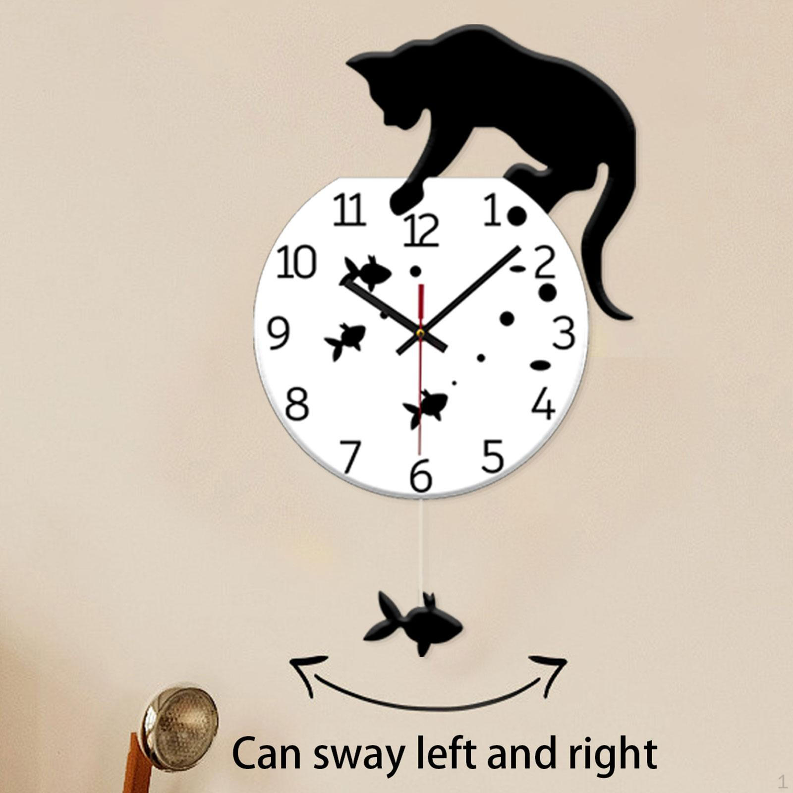 

Настенные часы для детской комнаты акриловые простая установка простые креативные маятниковые мультяшные для кафе столовой 32cmx50cm