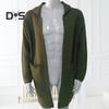 Men Cardigan Coat Knitted High Collar Long Sleeves Warm Pockets Sweater Coat Mid Length Pure Color Fall Winter Jacket