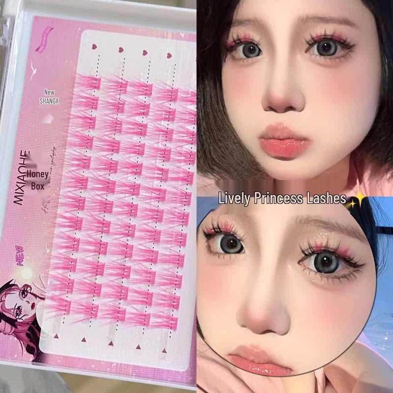 Feather Fan Colored Eyelashes: Gentle 3-Step Cosplay & Daily Wear