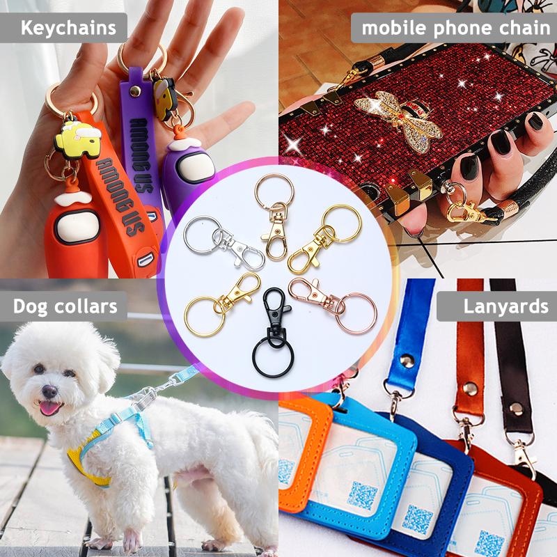 10Pcs/Lot 23/32/36/38mm Lobster Clasp Hooks Keychain 6 Colors DIY Jewelry Making Finding for Necklace Bracelet Chain Supplies