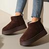 New Round Head Suede Sexy Comfortable Warm Casual Snow Boots Winter Thick-soled Walking Boots for Women