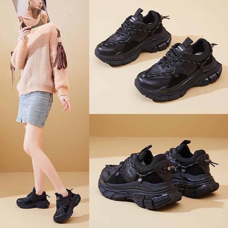 New Dad Shoes for Women, Fashionable Thick-soled Sports Single Shoes