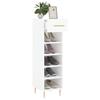 VidaXL Shoe Cabinet High Gloss White 30x35x105 Cm Engineered Wood 829662
