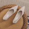 Chaussures pour femmes 2025 printemps et été nouvelle mode chaussures simples bouche légère talon fin tempérament professionnel navettage plat talon épais pour femmes si