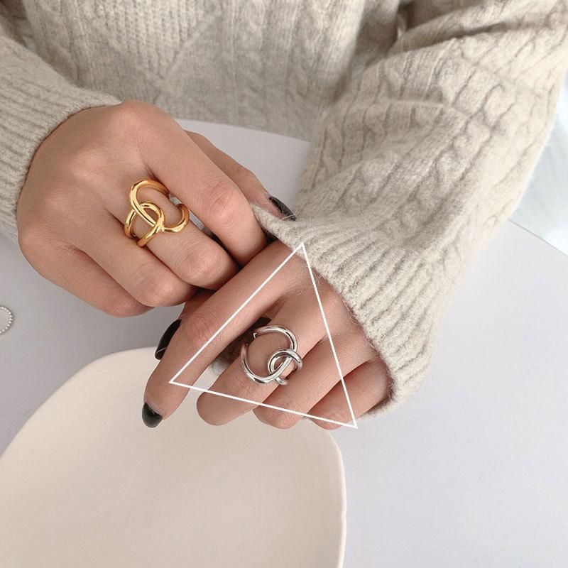 S925 Sterling Silver Roman Numeral Open Ring for Women - Trendy, Retro, and Stylish