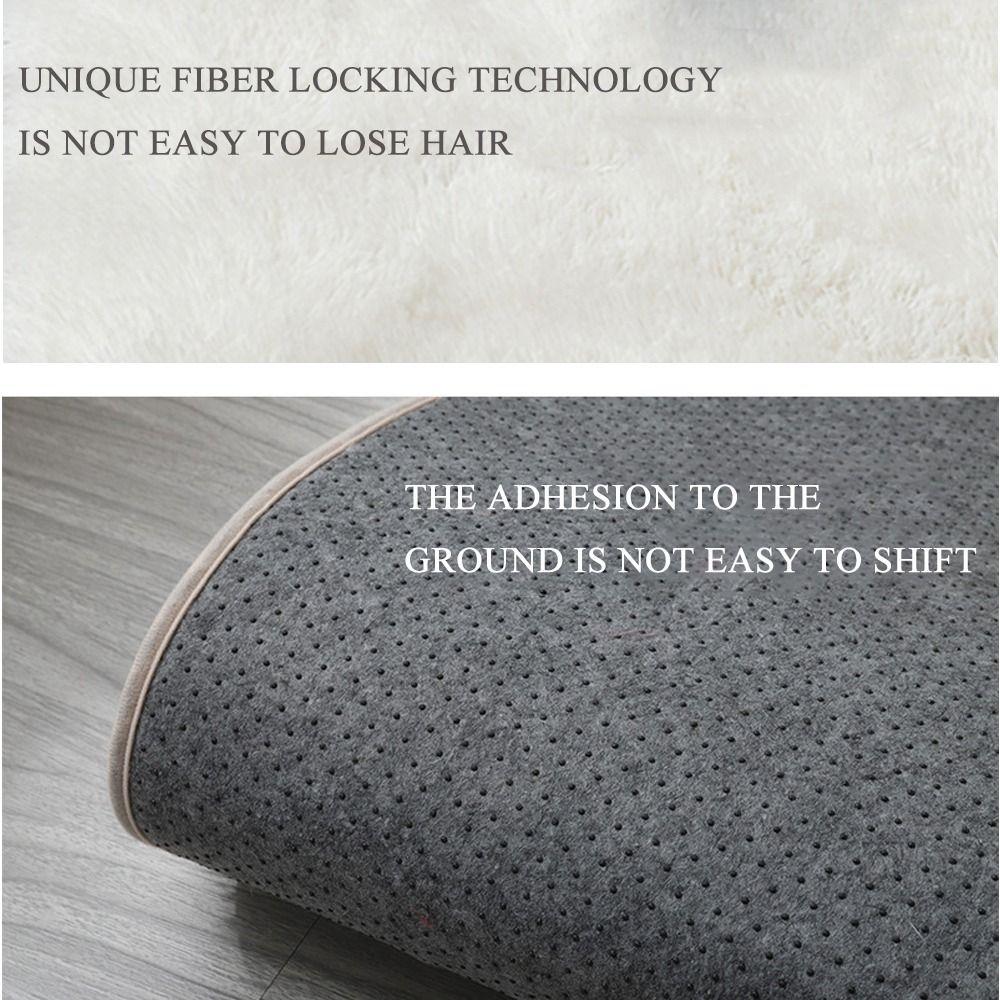Floor Protection Bedside Rugs Imitation Wool Long Hair Carpet Bedroom Mats  Home Decor