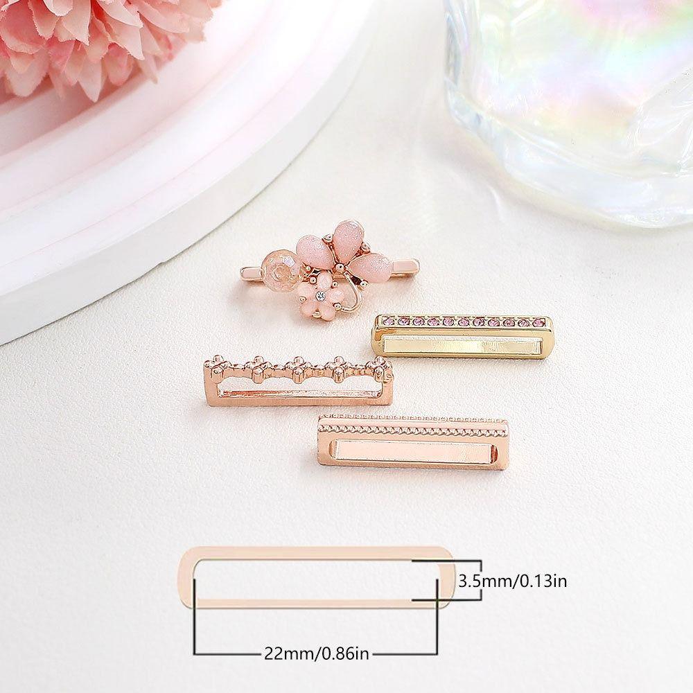 4Pcs Diamond Decorative Ring Metal Wristbelt Charms for Apple Watch Band for Apple Watch Band