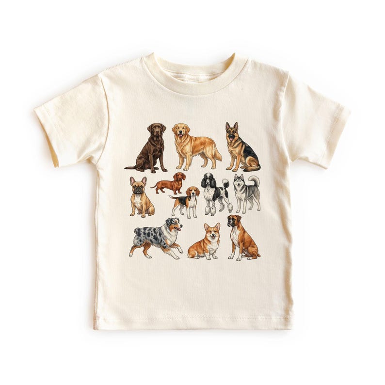 Dog Breeds Field Guide: Dachshund, Lab, Corgi, Frenchie, Beagle Toddler Adult Toddler T-Shirt 140