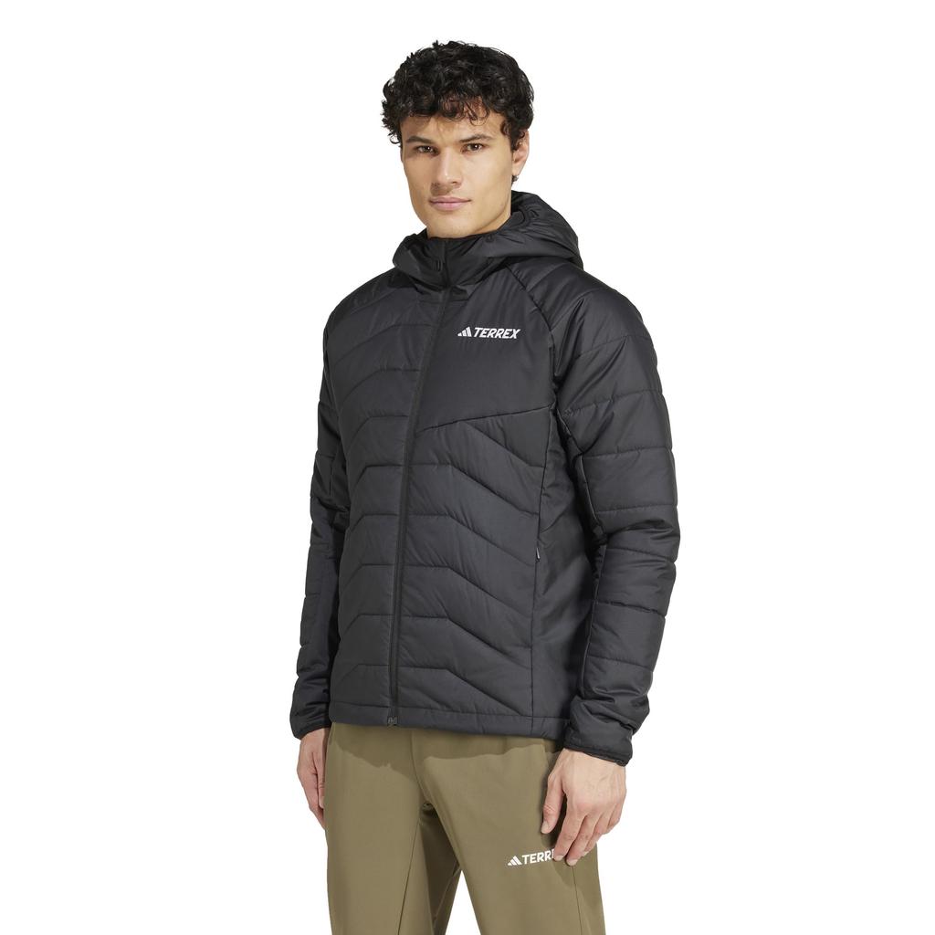 Adidas Terrex Insulated Hooded Jacket JMS27 Black Multi-Synthetic Men's (IM7683) J/L