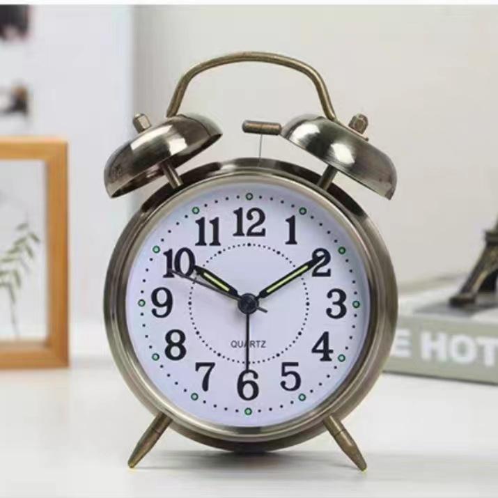 Bronze Alarm Clock Is Super Loud Home Decoration Can Be Equipped with Luminous Retro High End and Exquisite Student Wake-up Clock
