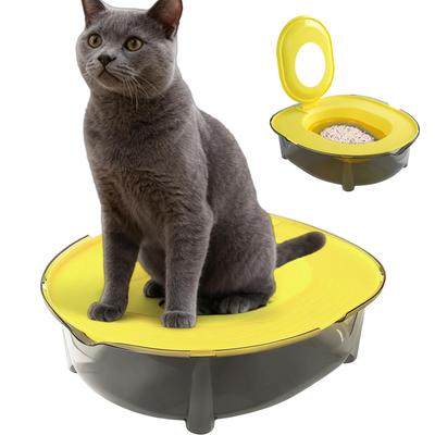 Katzenklo herausnehmbar Spritzschutz Geruchskontrolle Offene Oberseite Toilette Kätzchen Katzenklo für kleine mittlere große Haustiere Indoor Reisen