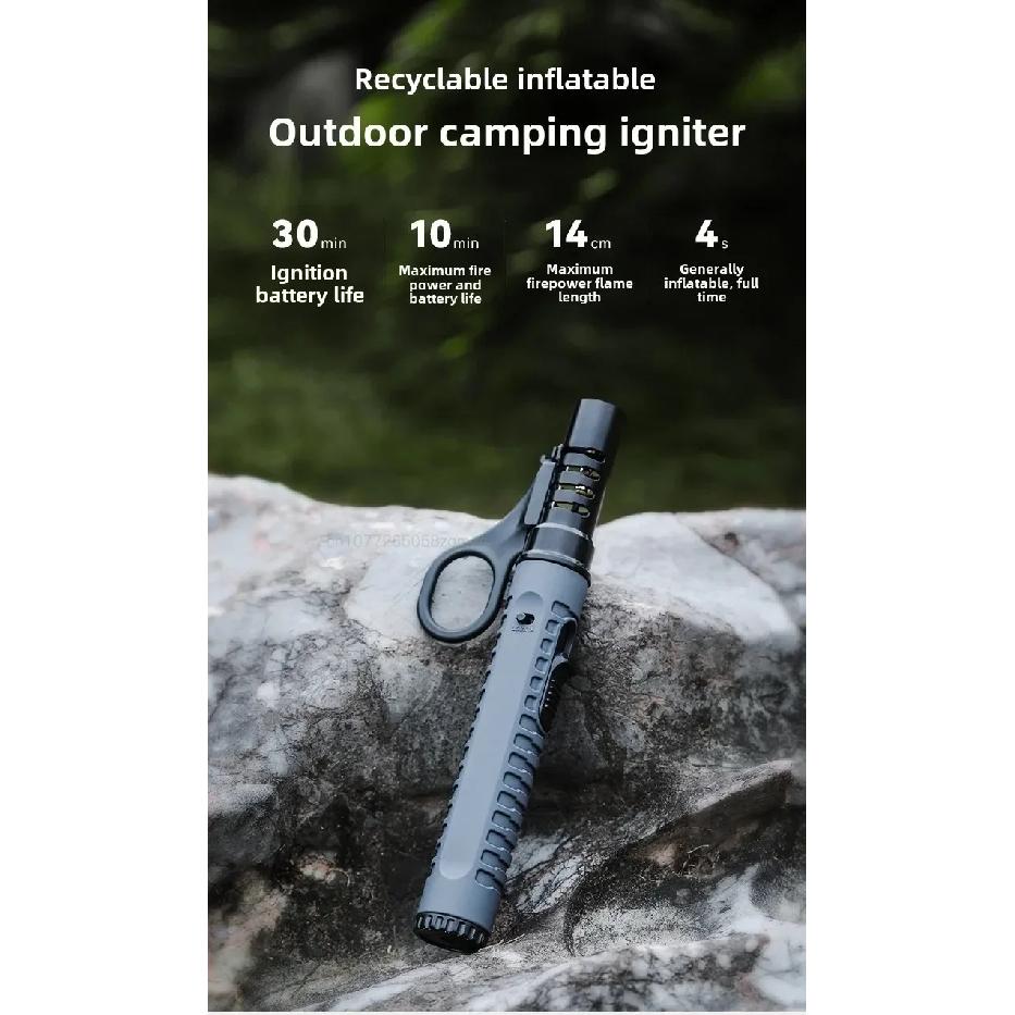 New Flamethrower Inflatable 1300° Outdoor Camping Ignition Portable Lighting Gun Stove Accessories Camping Barbecue Tool