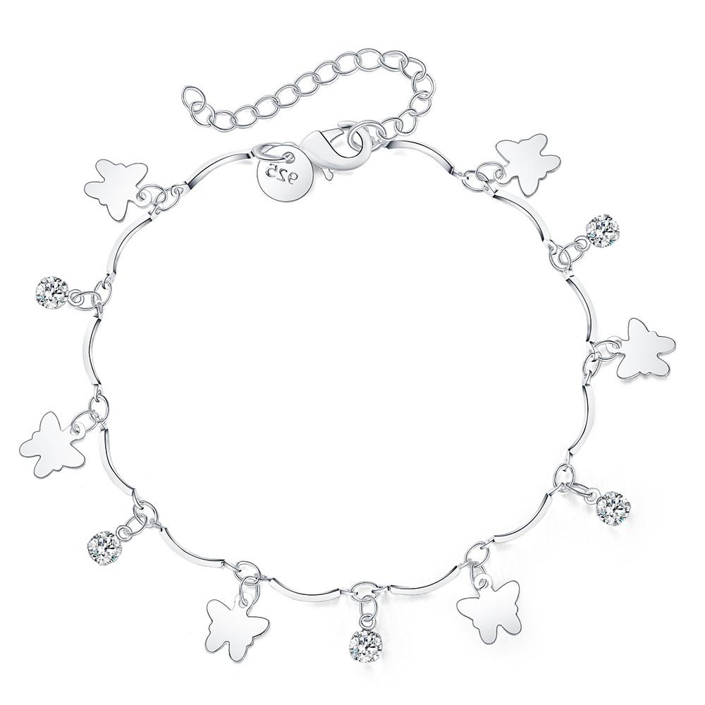 New 925 Sterling Silver 8 Inches Fine Zircon Bracelet For Women Charm Fashion Engagement Party Favor Jewelry Accessories