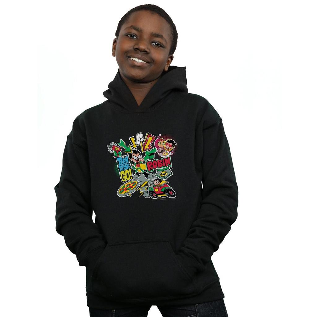DC Comics Jungen Teen Titans Go Robin Montage Kapuzenpullover