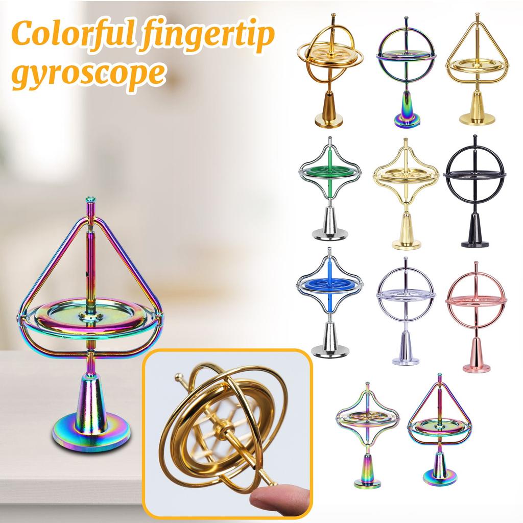 New Colorful Fingertip Gyroscope  Alloy Decompression Toy Finger Gyroscope Creative Metal Gyroscope